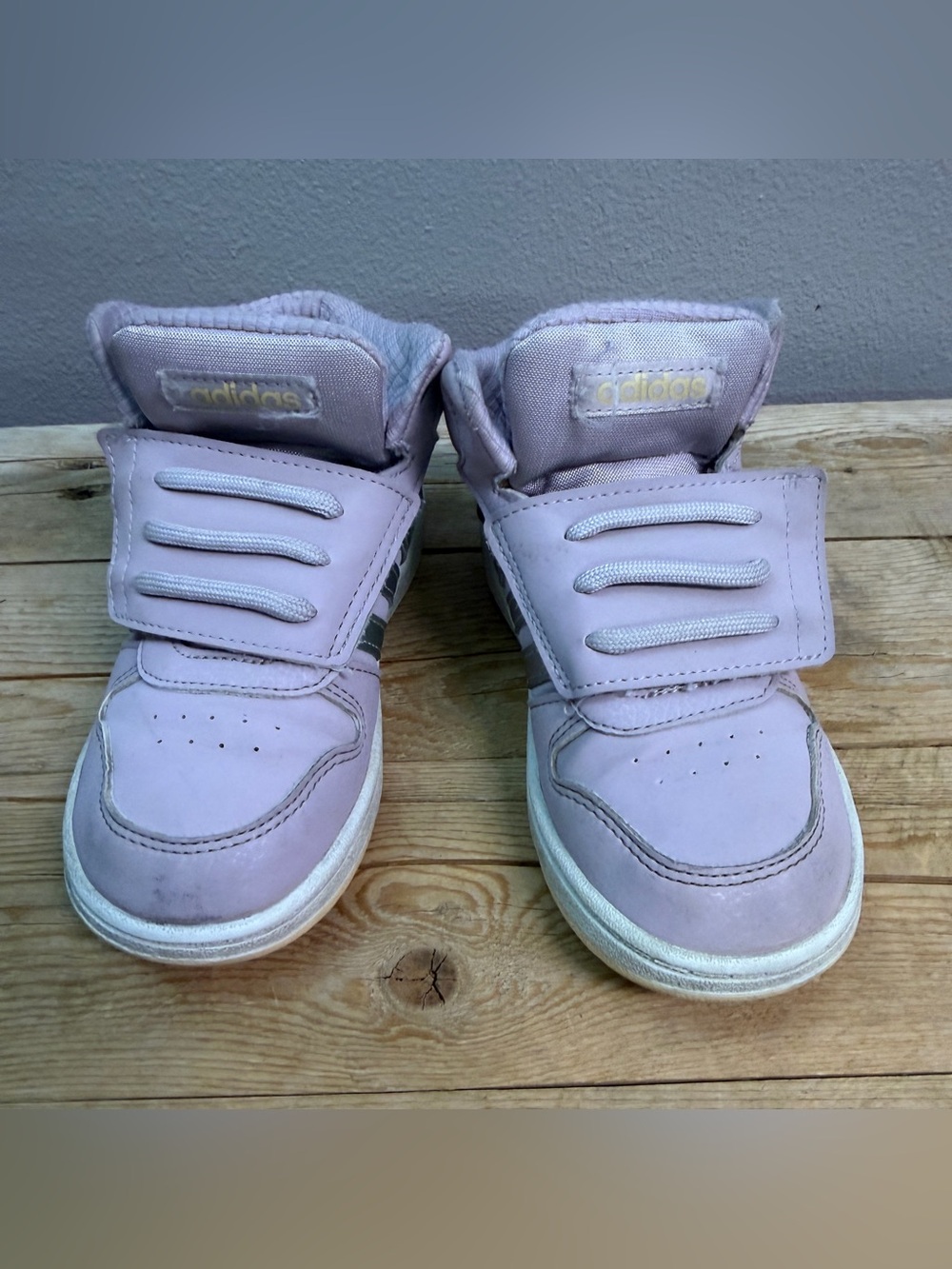 adidas Kids Light Purple High-Top Sneakers